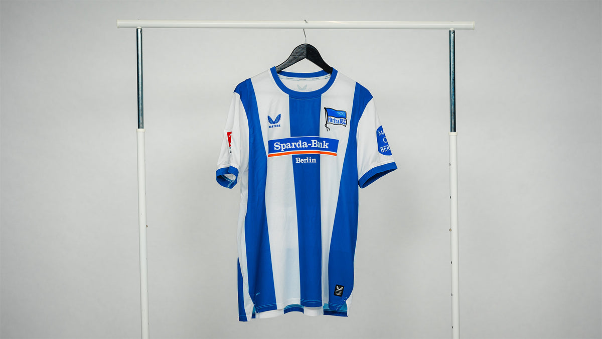 Hertha Matchworn Heimtrikot Pedersen 22 #BSCFCM Vorderseite