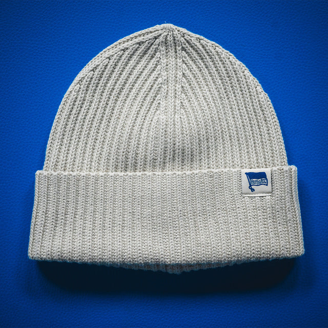 Mütze Fahne Strick Beige