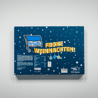 Hertha Adventskalender 2026 145g Rückansicht