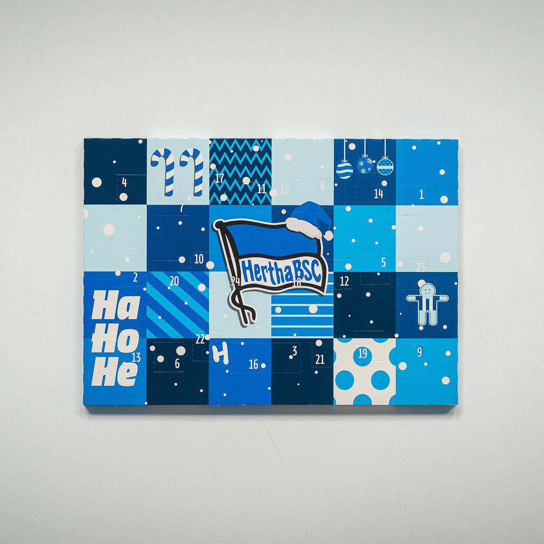Hertha Adventskalender 2026 75g Vorderansicht