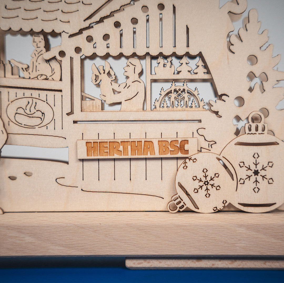 Hertha Schwibbogen Weihnachtsmarkt Detail Schwibbogenstand