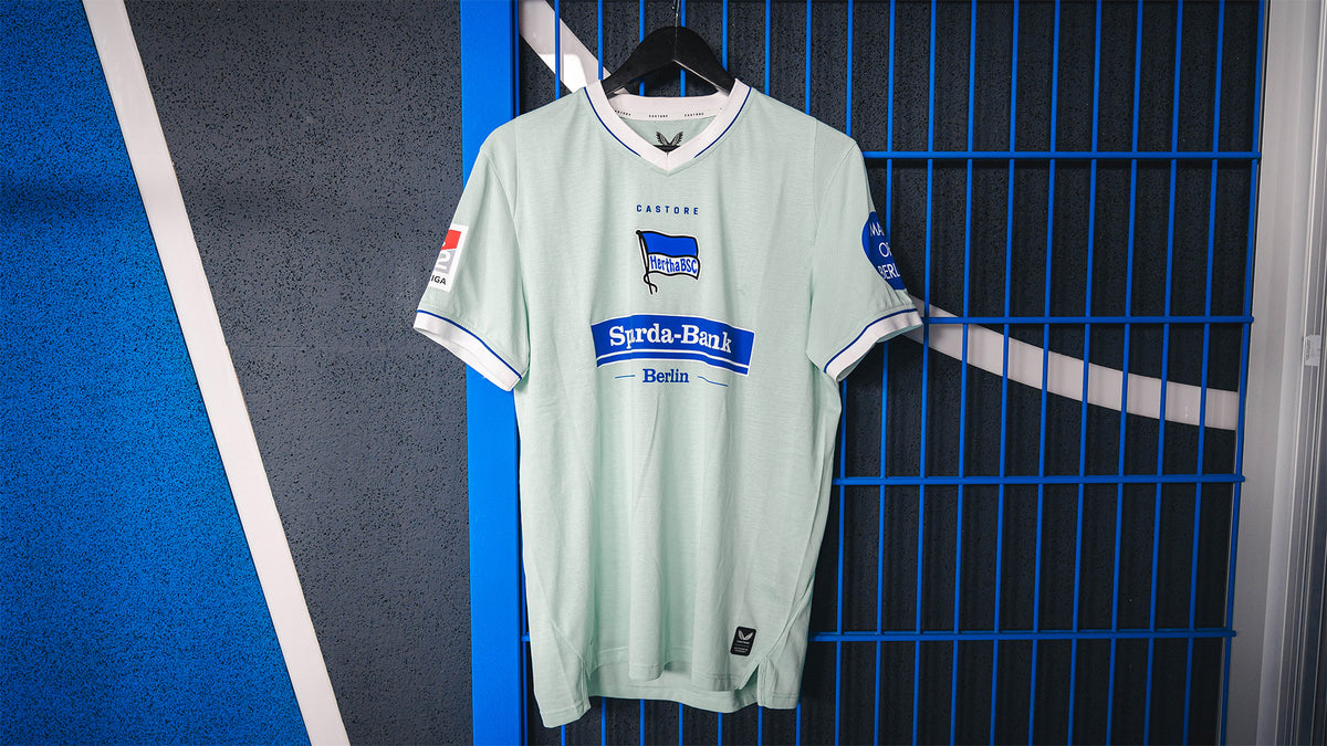 Hertha Matchworn Ausweichtrikot Kolbe 27 #OSNBSC Vorderansicht