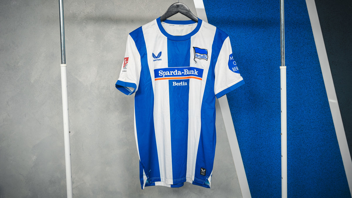Hertha Matchworn Heimtrikot Sessa 8 #SGDBSC Vordernsicht