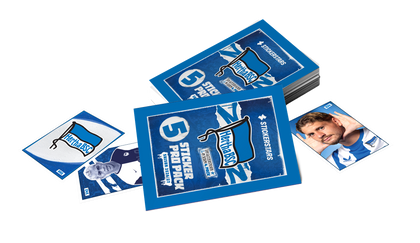 Hertha Sticker Flowpack Detailansicht Packs mit einzelnen Stickerbeispielen