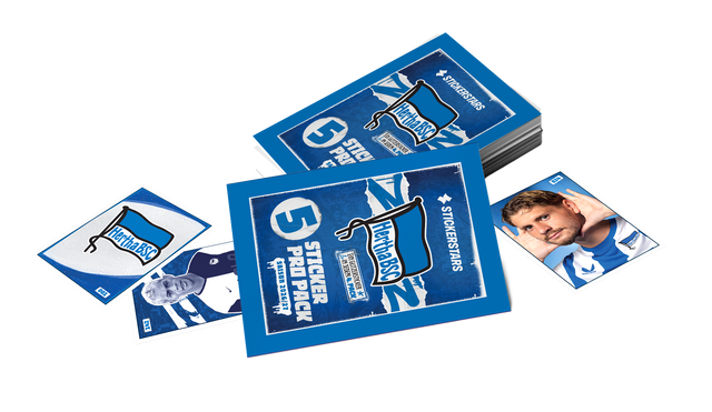 Hertha Sticker Flowpack Detailansicht Packs mit einzelnen Stickerbeispielen