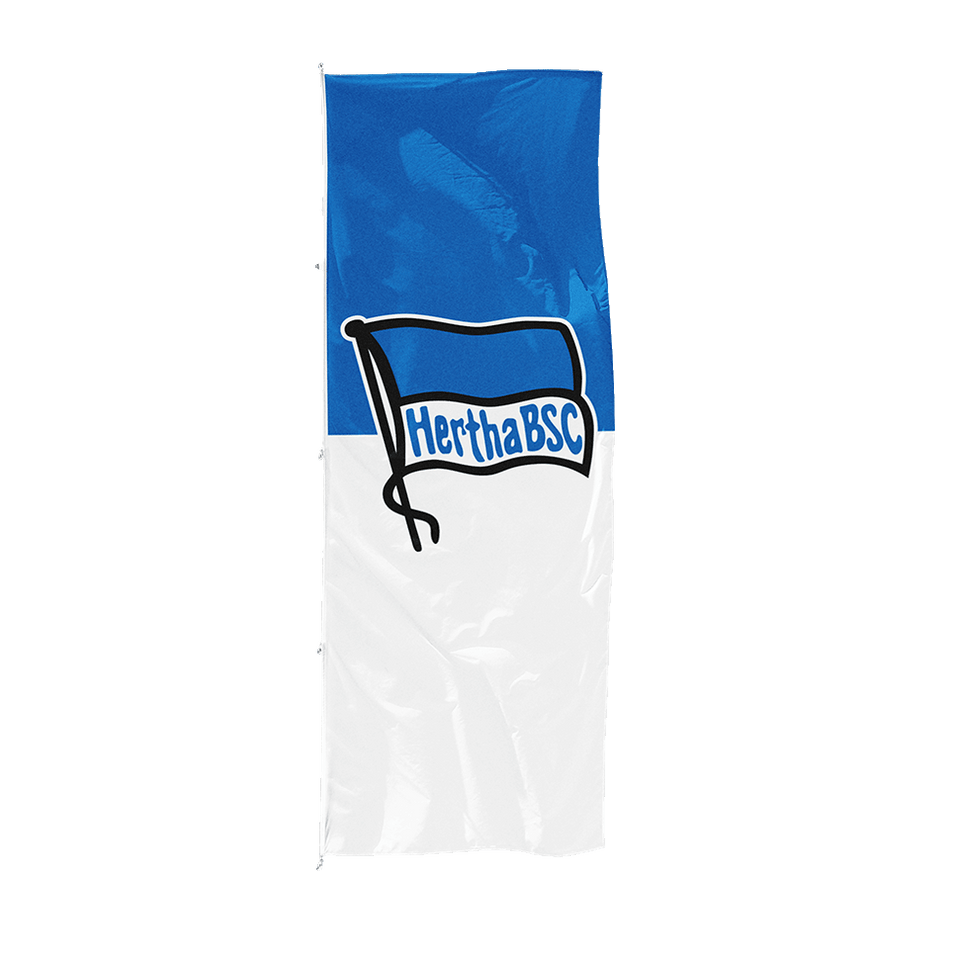 Hertha Hissfahne Blau-Weiß Frontansicht