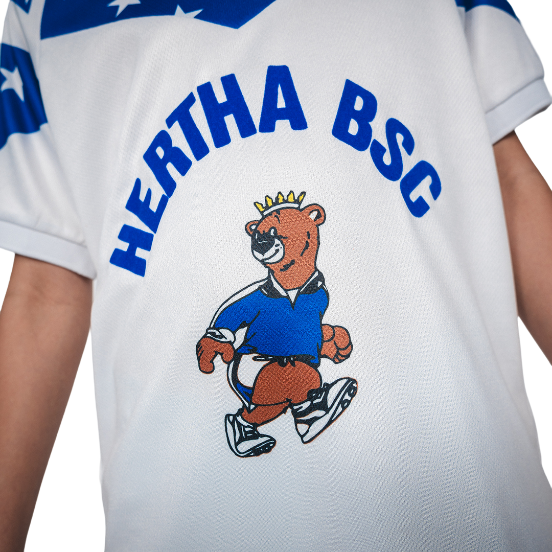Hertha Retrotrikot Sterne Kids Detail vorne
