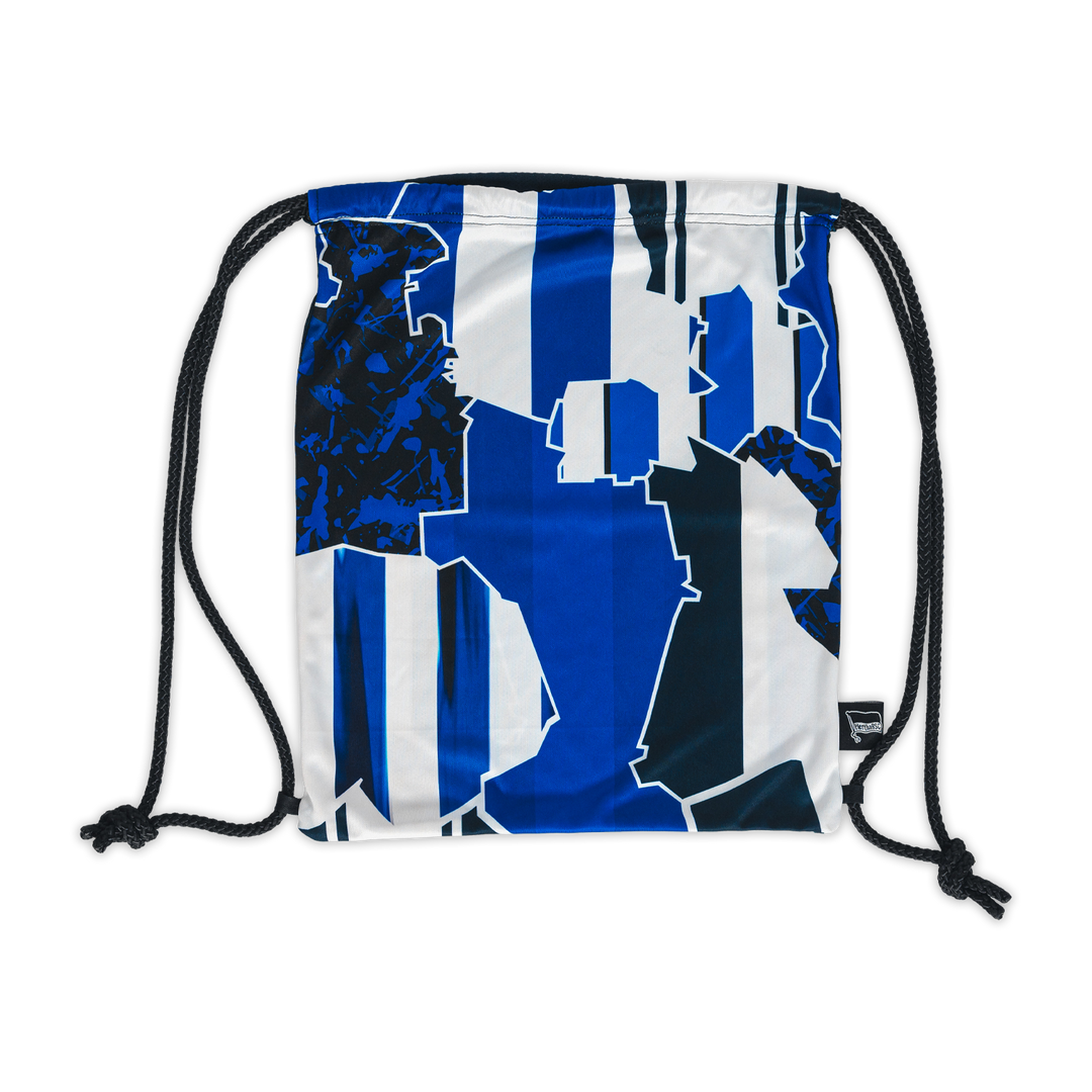 Hertha Turnbeutel Upcycling Hertha BSC x MOOT Vorderansicht