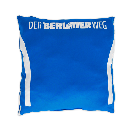 Hertha Kissen Upcycling Hertha BSC x MOOT Vorderansicht