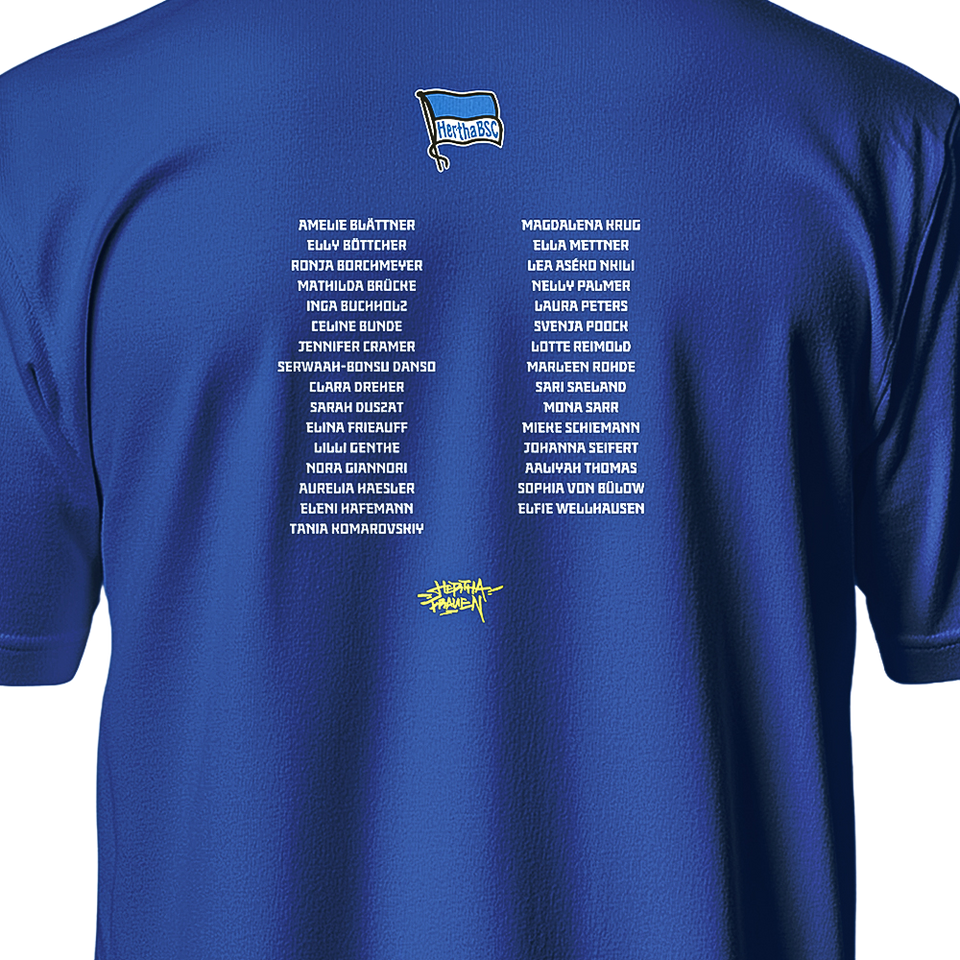 Hertha T-Shirt Aufstieg Hertha Frauen Rückseite Detail