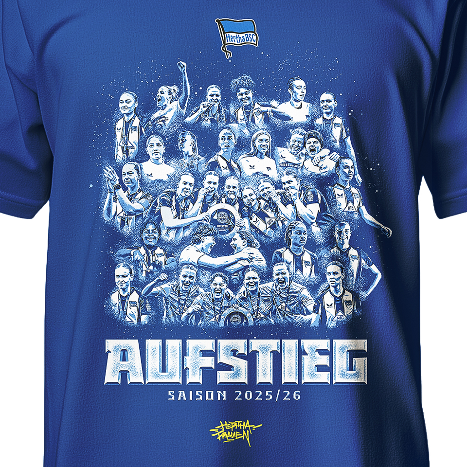 Hertha T-Shirt Aufstieg Hertha Frauen Vorderseite Detail