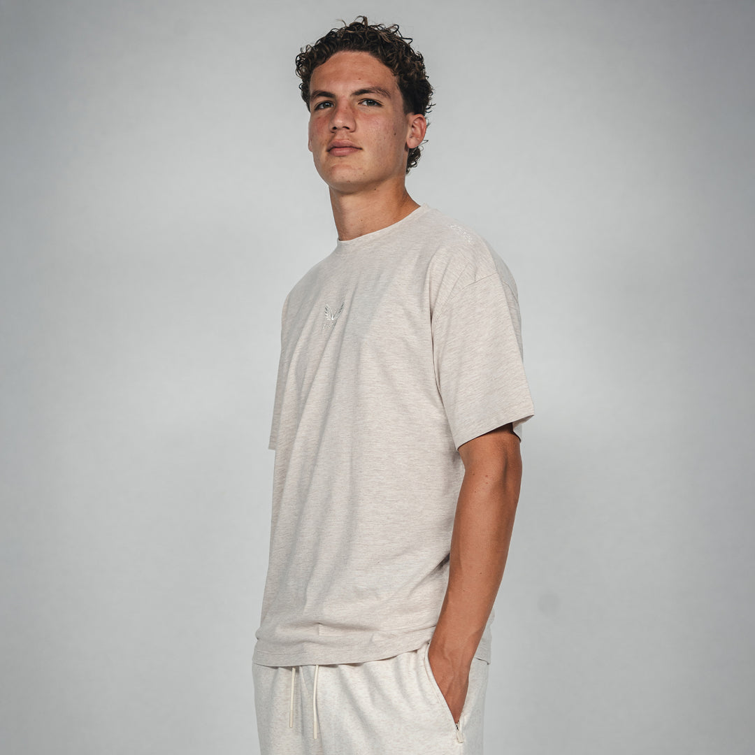 T-Shirt Castore Lifestyle beige Seitenansicht
