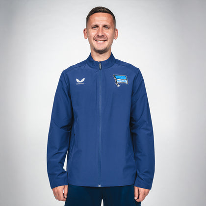 Hertha Prematchjacke 26/27 Frontansicht