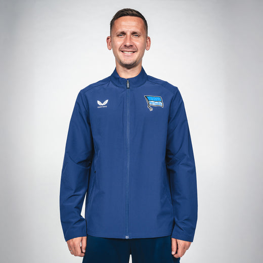 Hertha Prematchjacke 26/27 Frontansicht