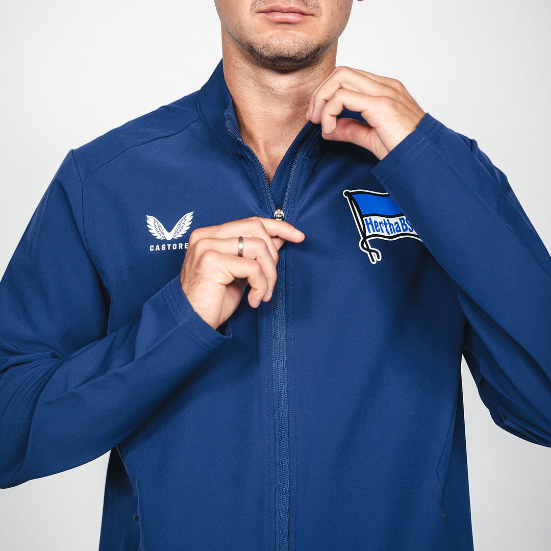 Hertha Prematchjacke 26/27 Detail Zip