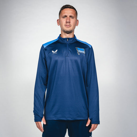 Hertha Prematch Quarterzip Top 26/27 Frontansicht