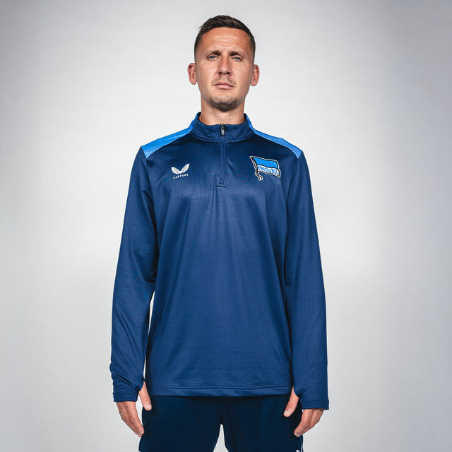 Hertha Prematch Quarterzip Top 26/27 Frontansicht