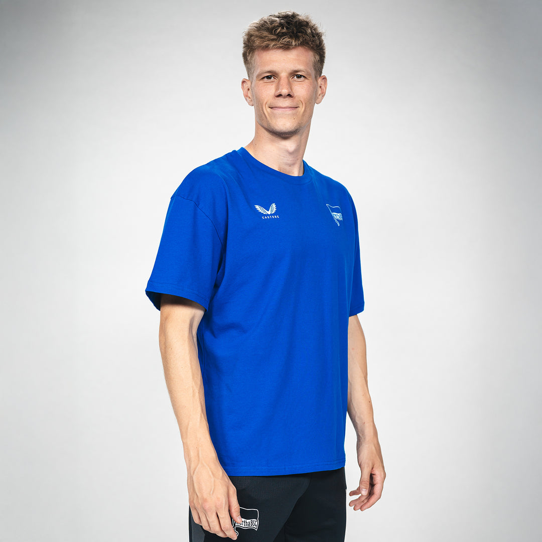 Hertha T-Shirt Castore Logo blau Seitenansicht