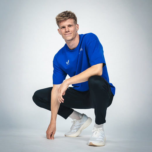 T-Shirt Castore Logo blau