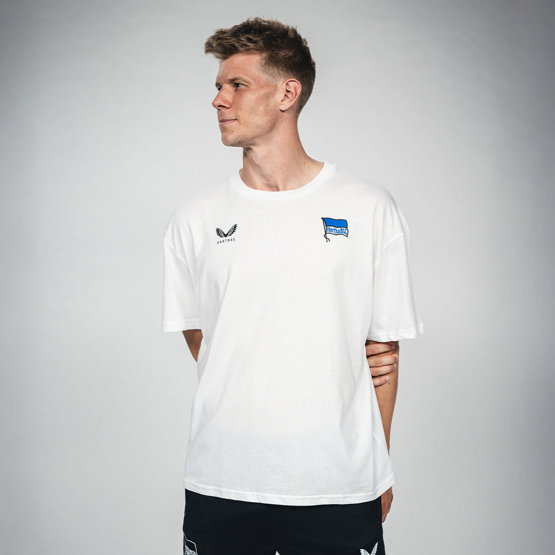 T-Shirt Castore Logo weiß Style