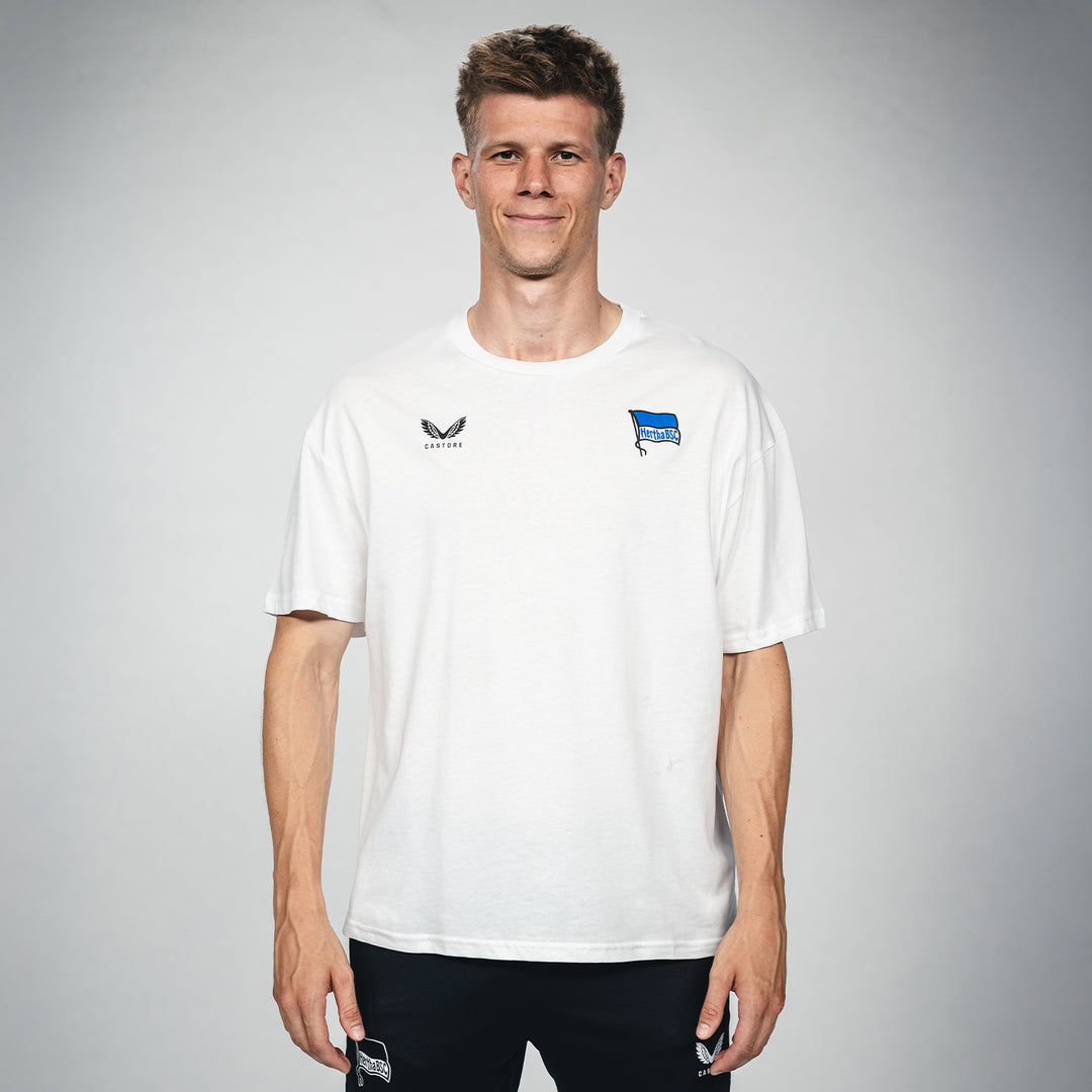 T-Shirt Castore Logo weiß Frontansicht