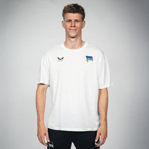 T-Shirt Castore Logo weiß Frontansicht