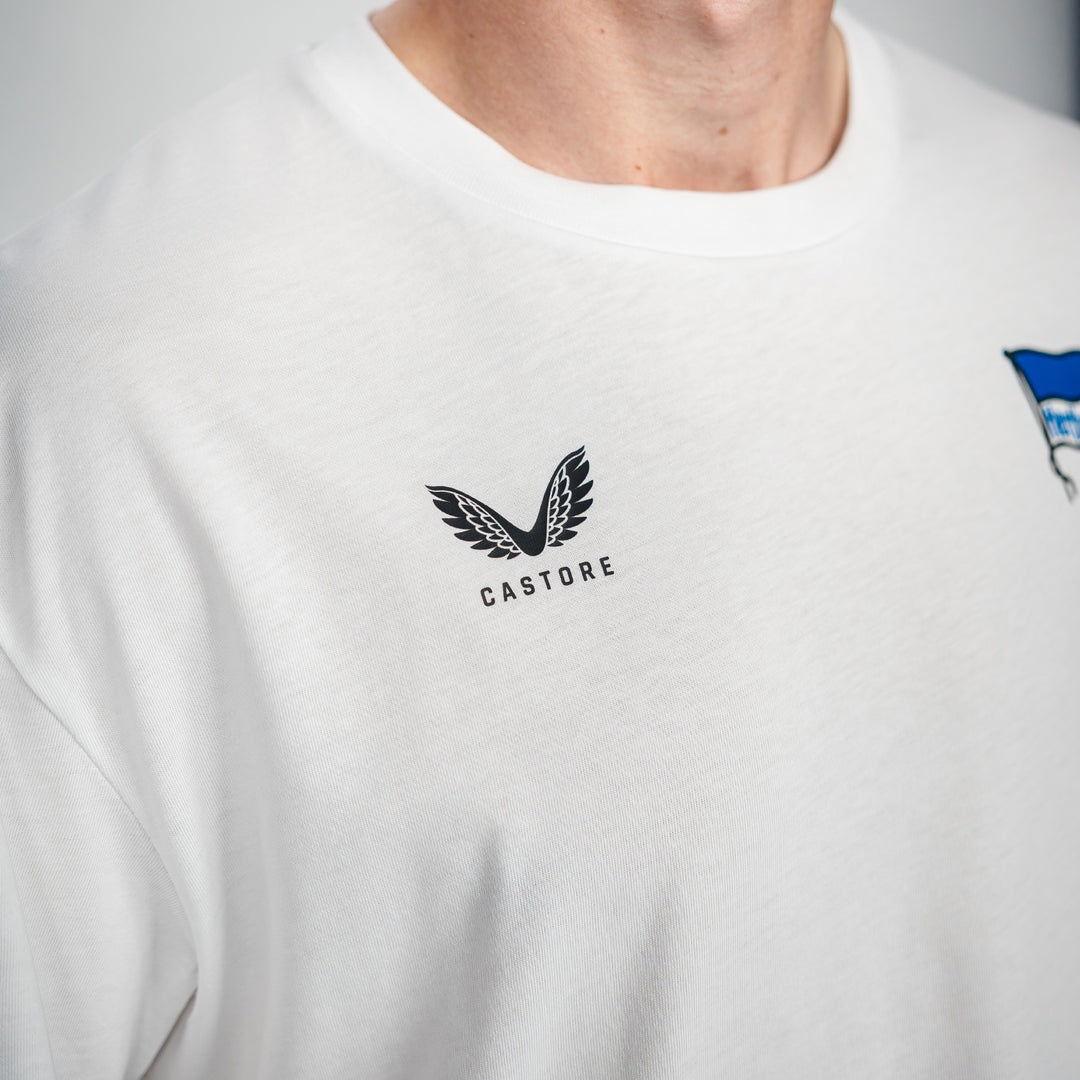 Hertha T-Shirt Castore Logo weiß Detail Castore