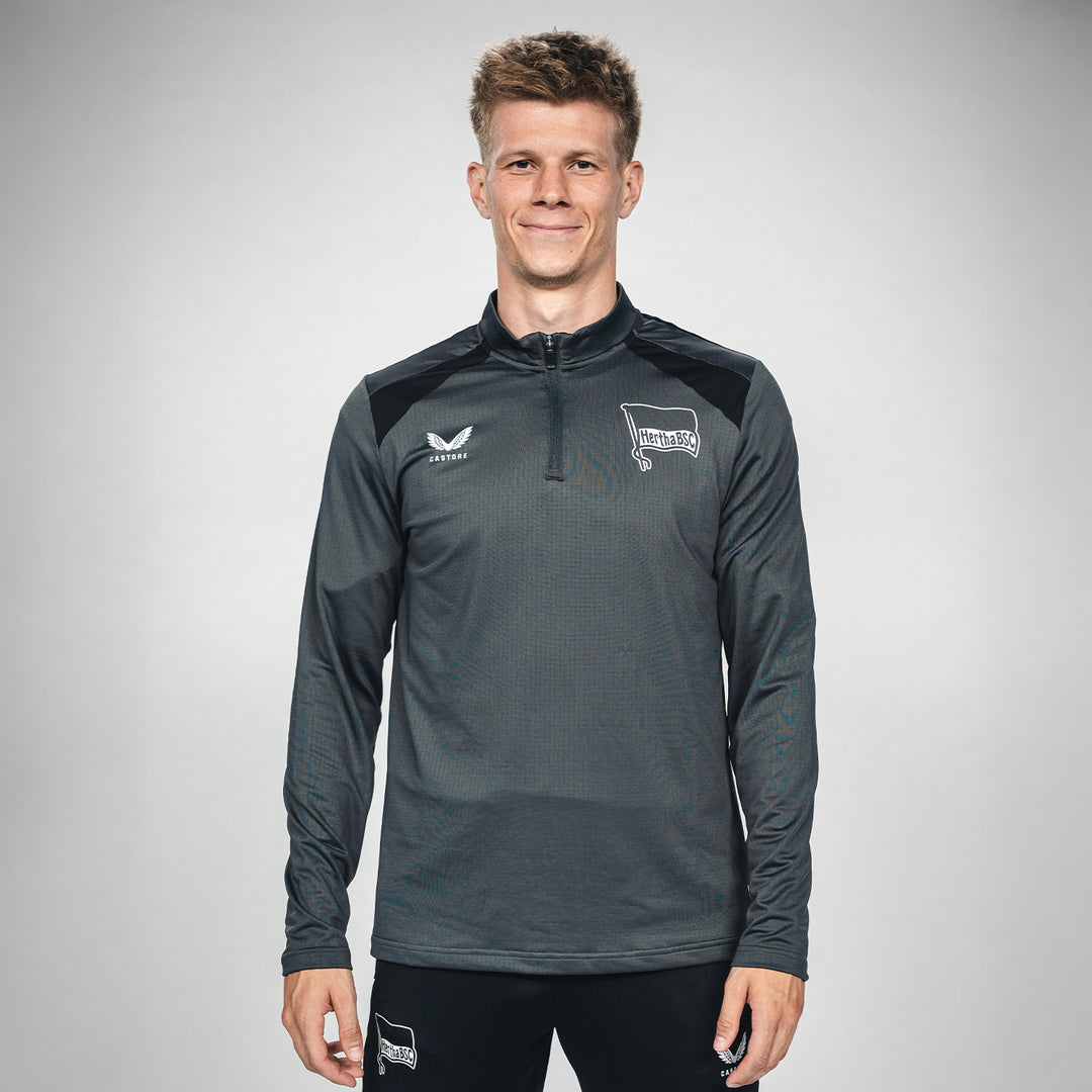 Hertha Trainingstop Profi Zip 26/27 Trainerversion Frontansicht