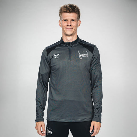 Hertha Trainingstop Profi Zip 26/27 Trainerversion Frontansicht