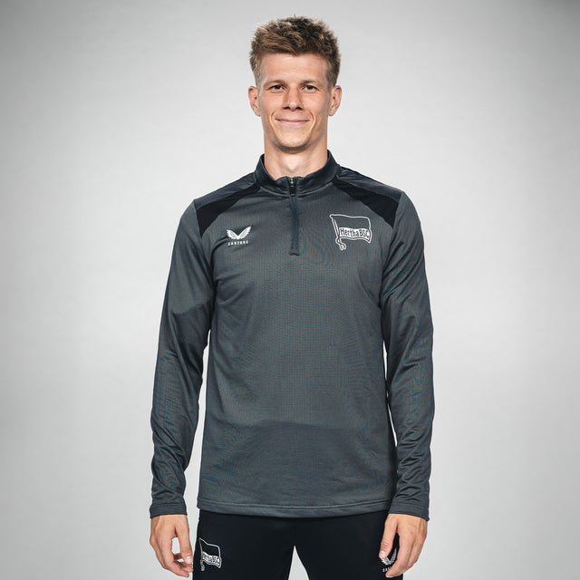 Hertha Trainingstop Profi Zip 26/27 Trainerversion Frontansicht