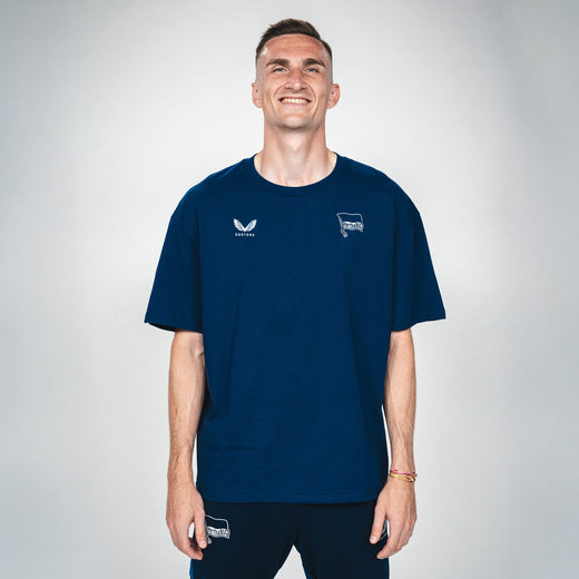 Hertha T-Shirt Castore Logo navy Frontansicht