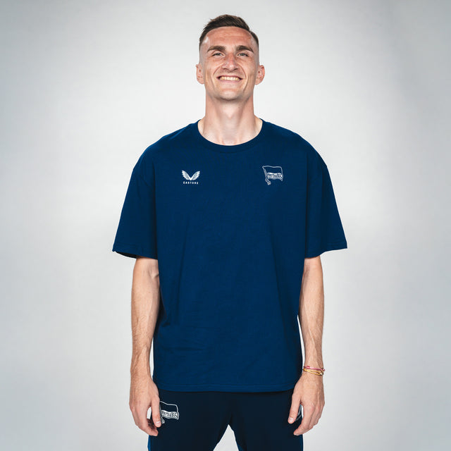 Hertha T-Shirt Castore Logo navy Frontansicht