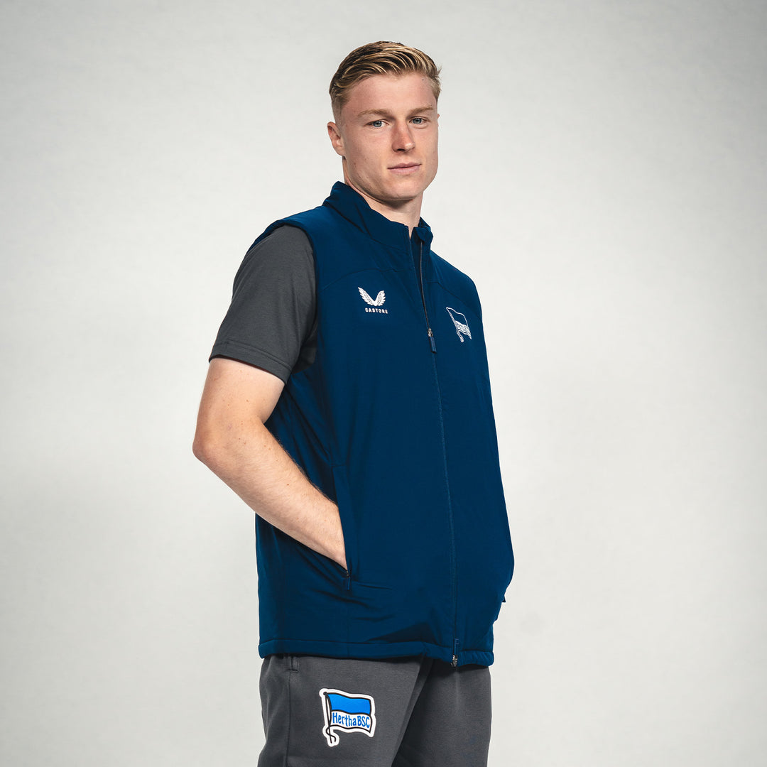 Hertha Weste Castore Navy Seitenansicht