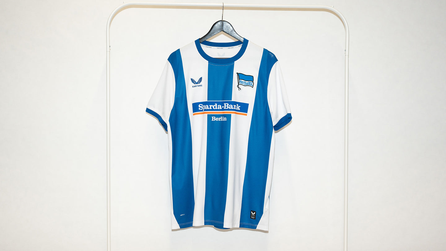 Hertha getragenes langarm Heimtrikot Soufian Gouram #33 Frontansicht