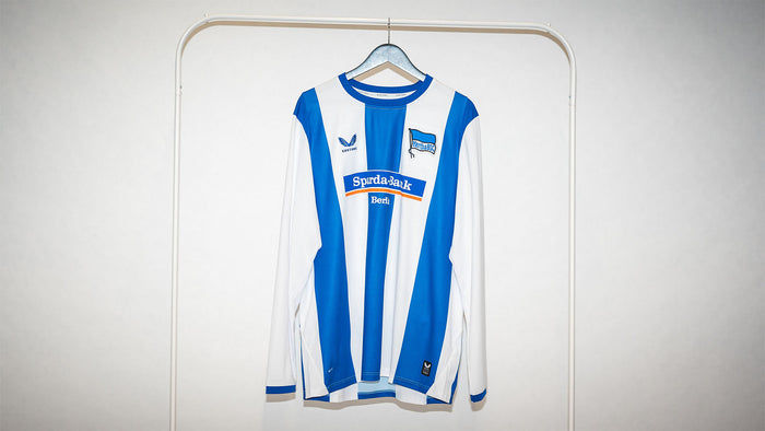 Hertha getragenes langarm Heimtrikot Sebastian Grönning #17 Frontansicht