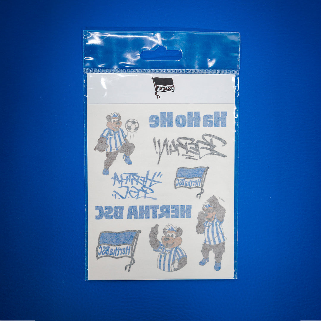 Hertha Hauttattoo-Set eingepackt