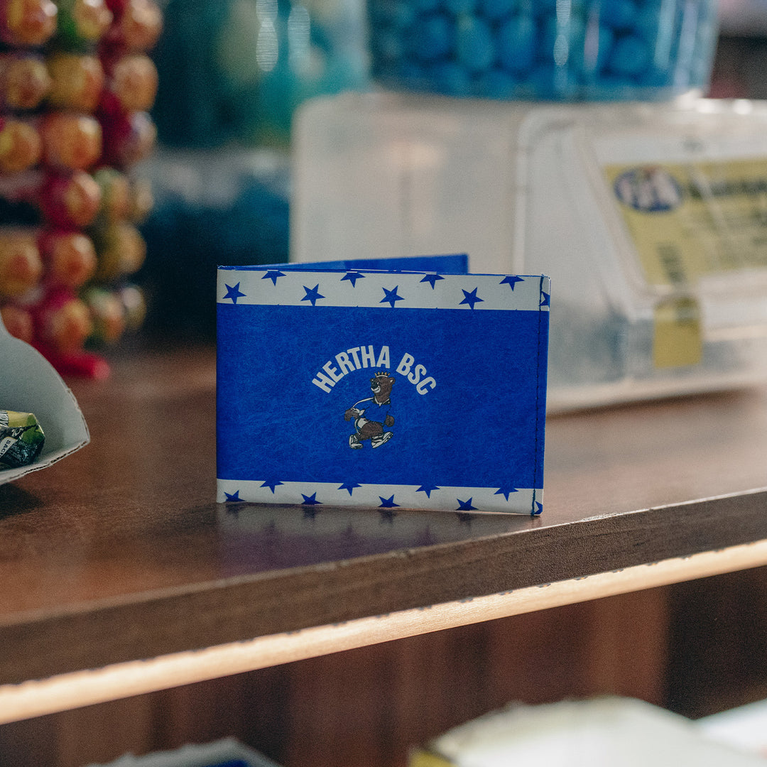 Hertha Geldbörse Sterne Paprcuts offen in Szene