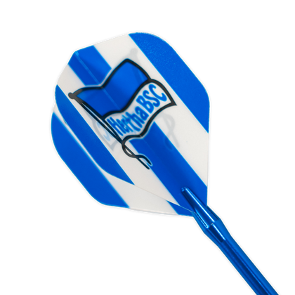 Hertha Dart Flights Blau-Weiß 3er-Set
