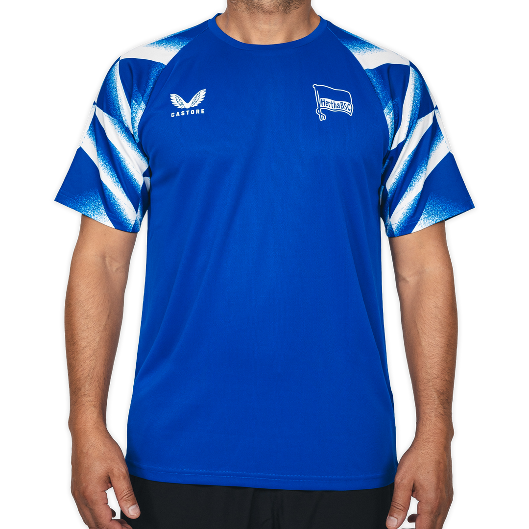 Hertha Trainingsshirt Graphic Sleeve blau