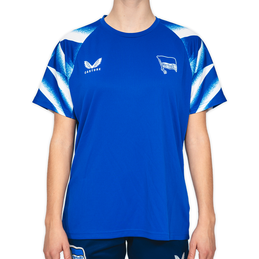 Trainingsshirt Graphic Sleeve Frauen blau