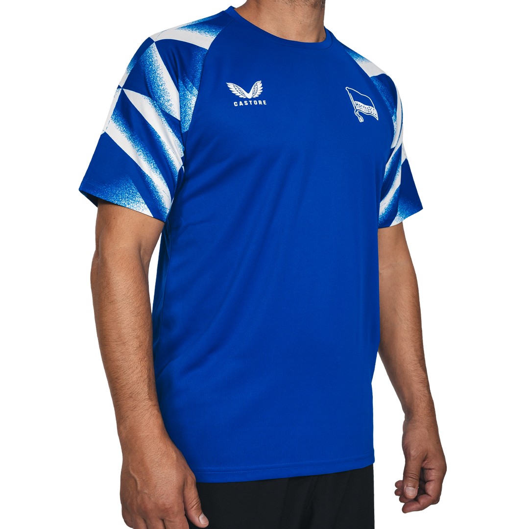Trainingsshirt Graphic Sleeve blau