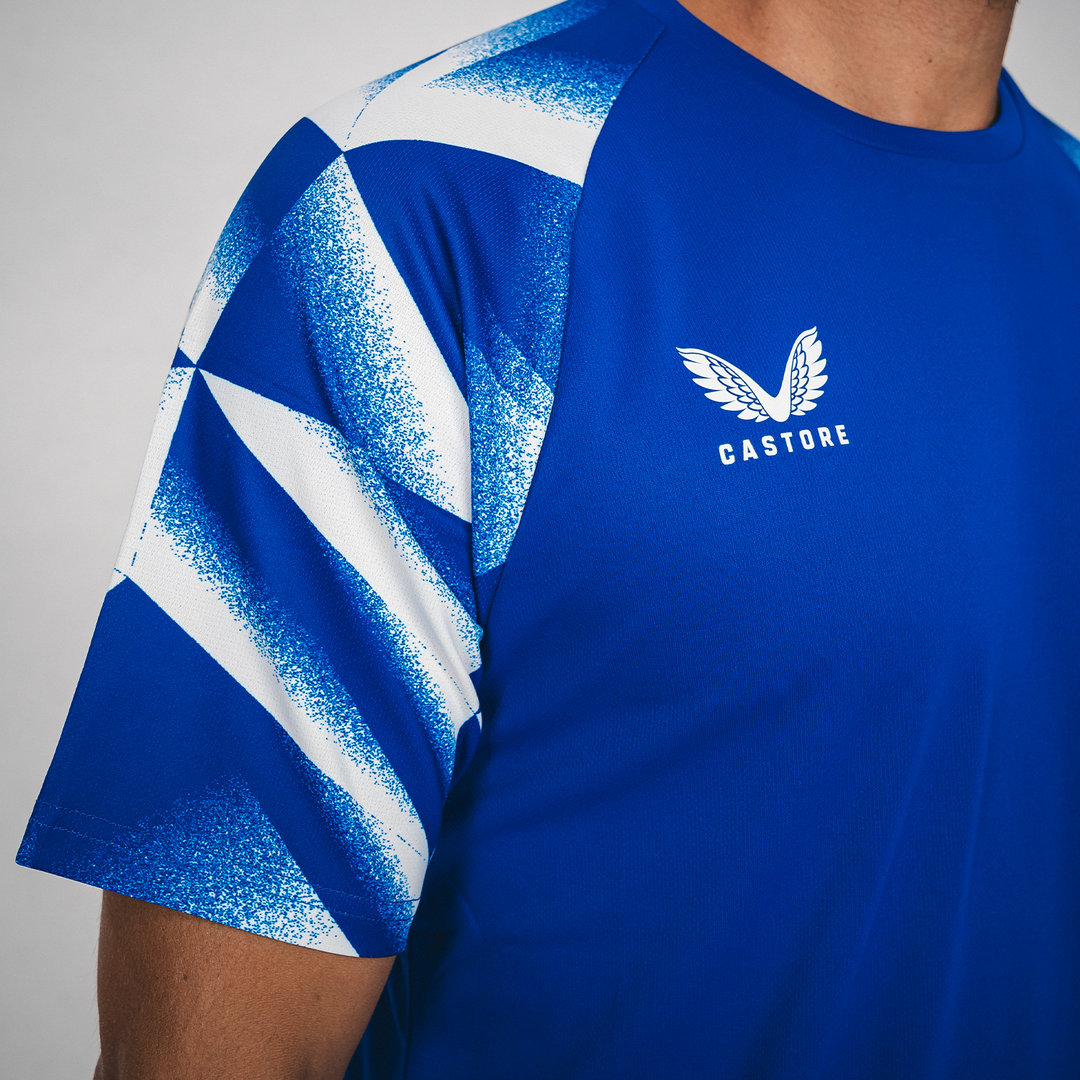 Trainingsshirt Graphic Sleeve blau