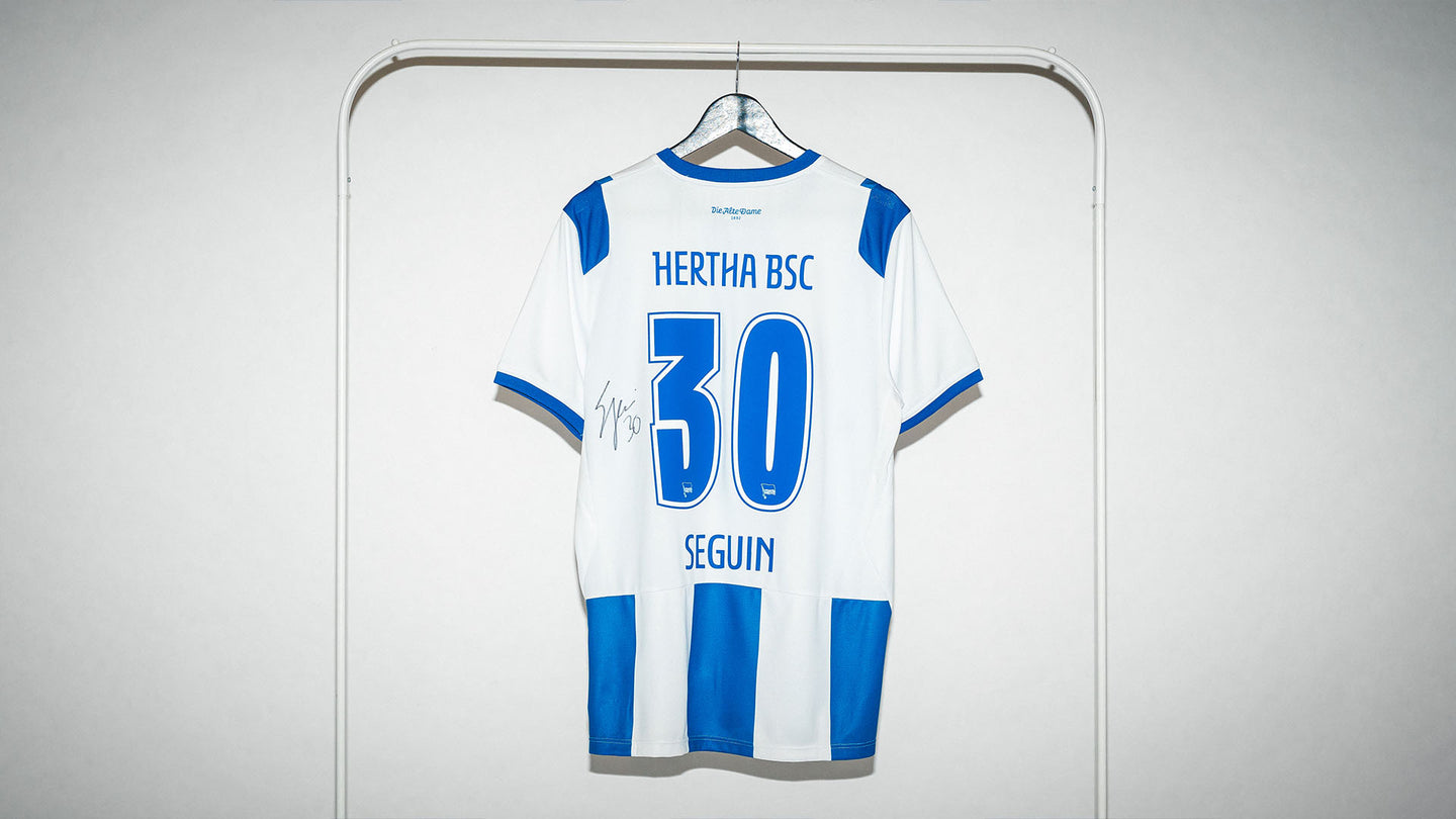 Hertha Heimtrikot Paul Seguin Rückenansicht