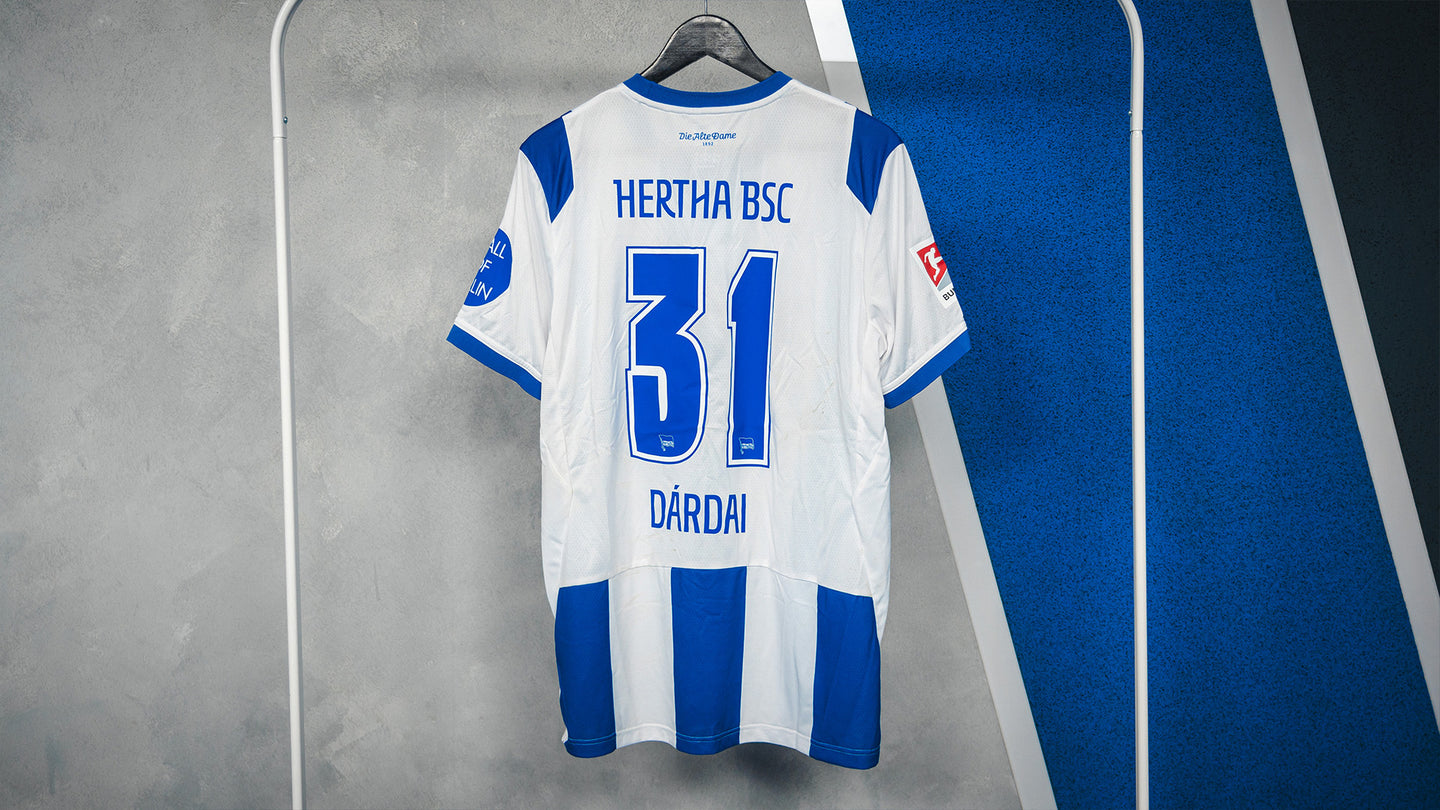Hertha Matchworn Heimtrikot Márton Dárdai 31 #BSCFCH Rückseite