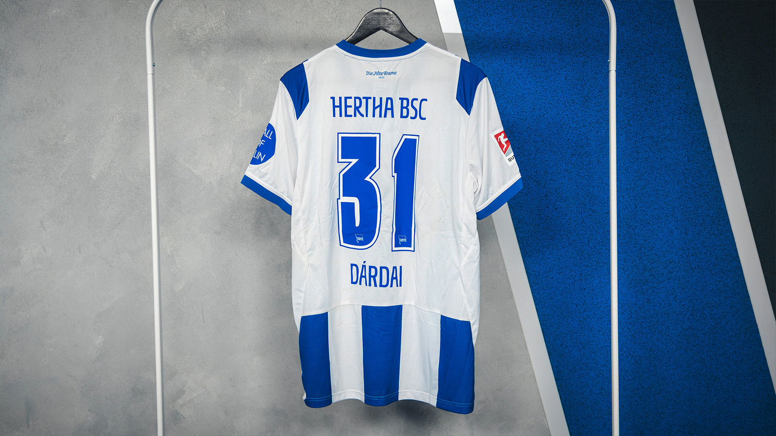 Hertha Matchworn Heimtrikot Márton Dárdai 31 #BSCFCH Rückseite