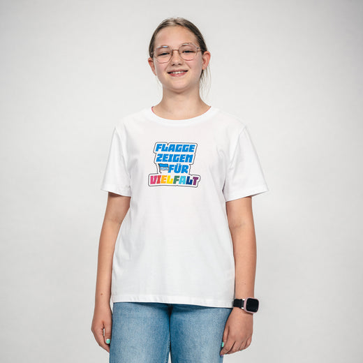 T-Shirt Flagge zeigen für Vielfalt Kids