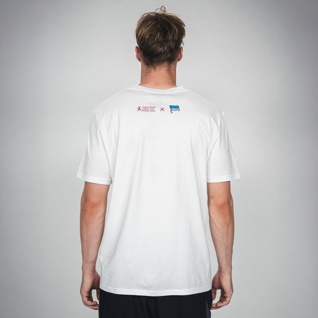 Hertha T-Shirt Flagge zeigen für Vielfalt Rückseite