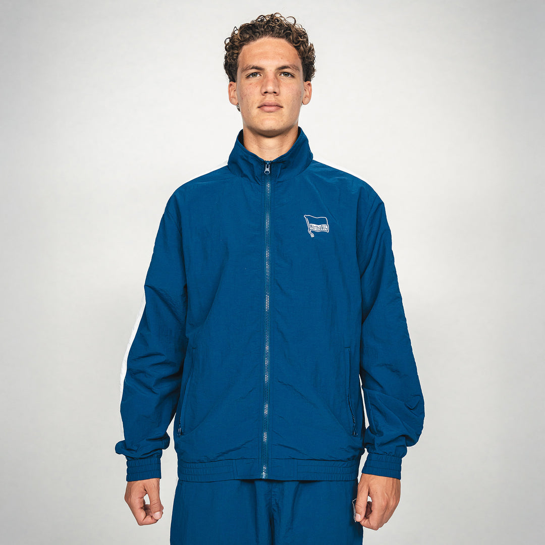 Hertha Jacke Nylon Trainingsanzug Vorderansicht