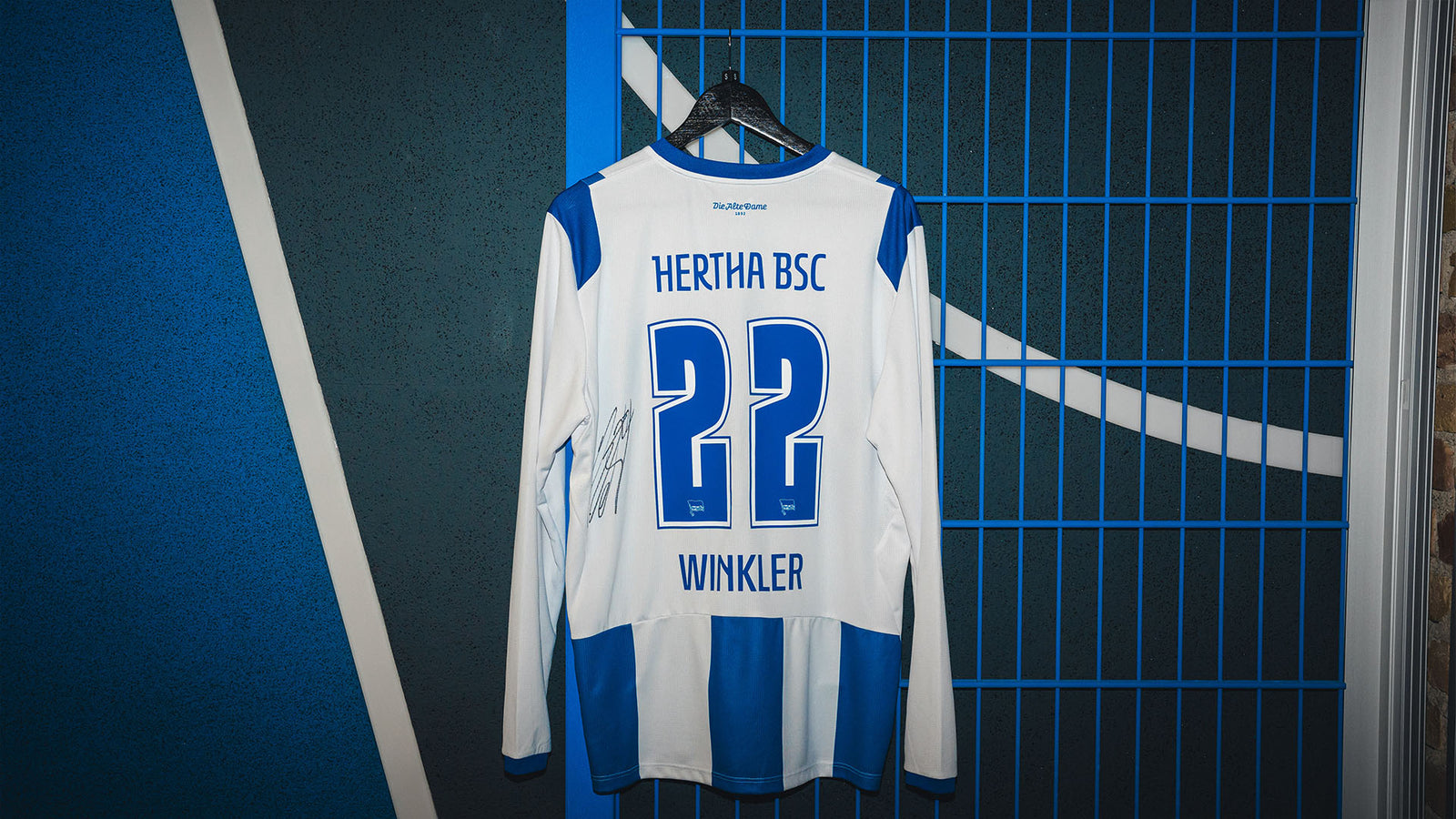 Hertha Heimtrikot Marten Winkler Rückenansicht